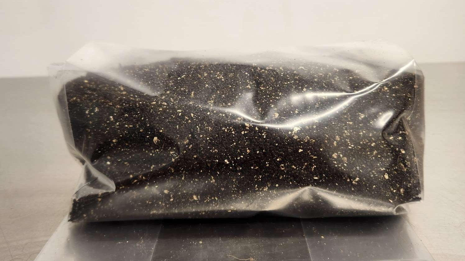 2.5-lb CVG substrate bag at field capacity — Armadillo Myco Supply