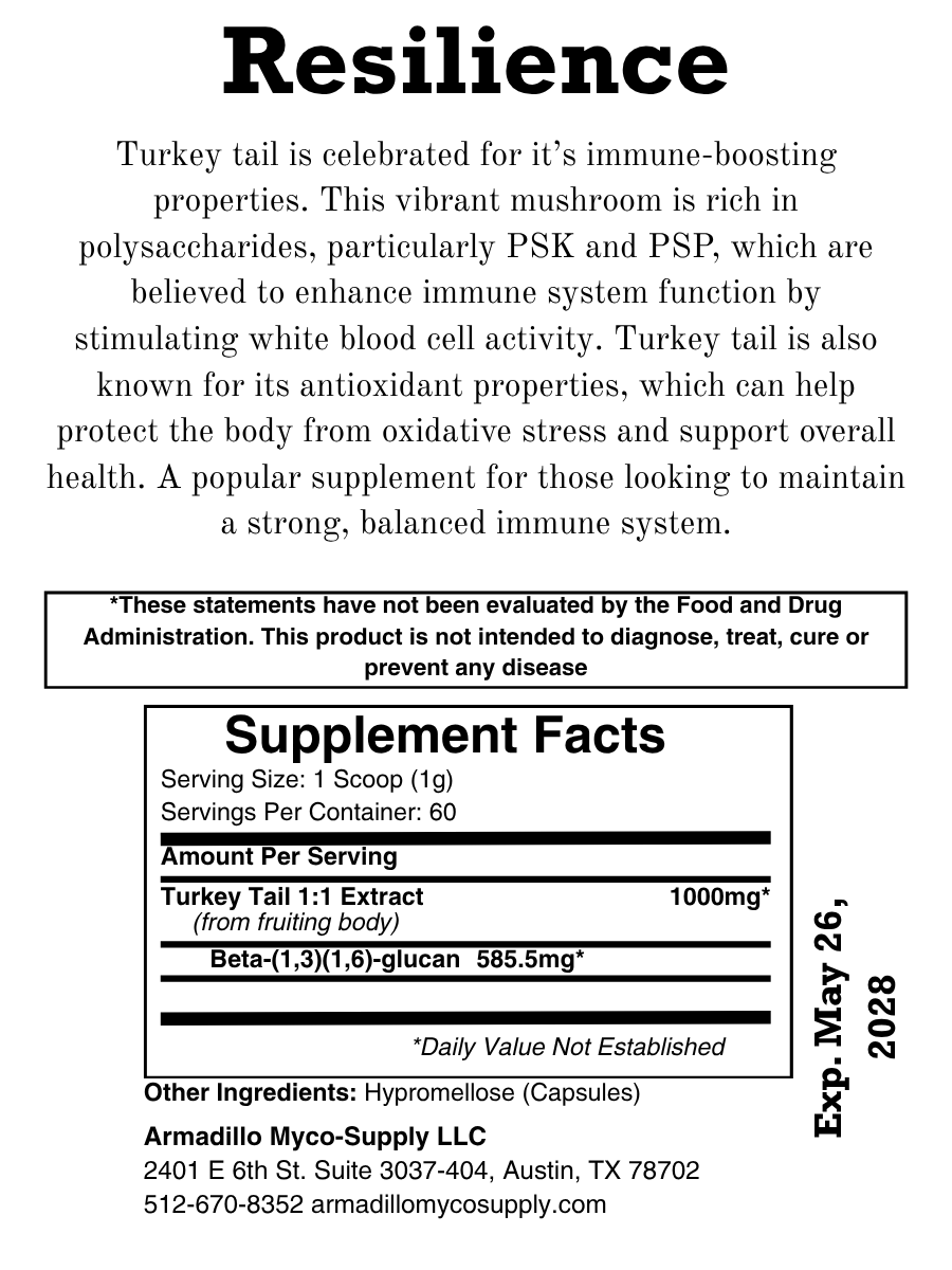 Turkey Tail Extract 60 grams